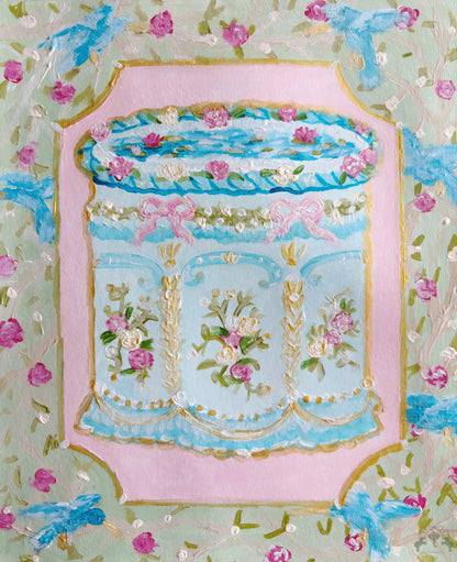 Lilly Pond Cake Painting Postcard