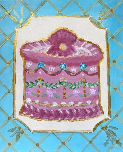 Mermaid Shell Cake Painting Postcard