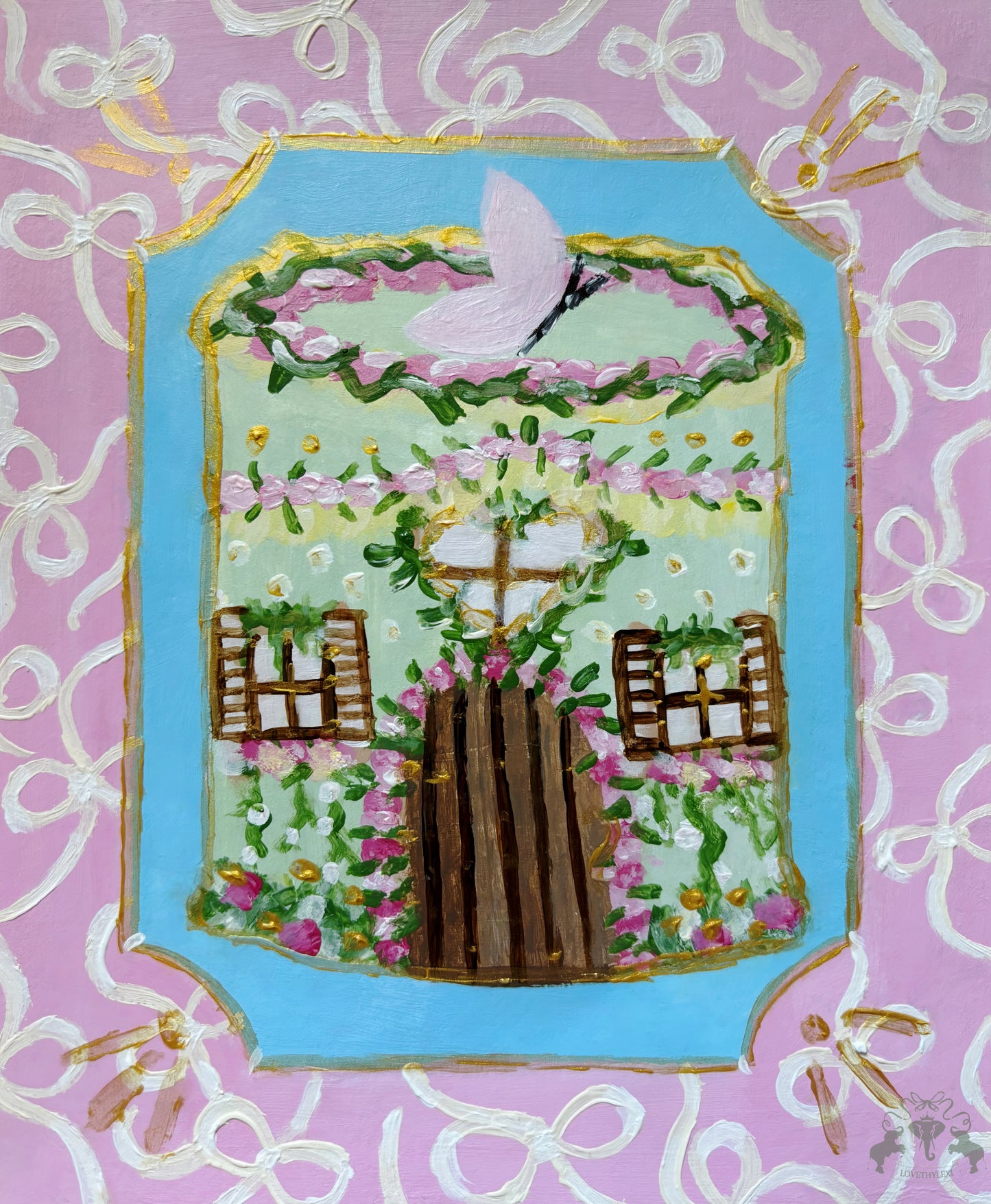 Fairy House Cake Painting Postcard